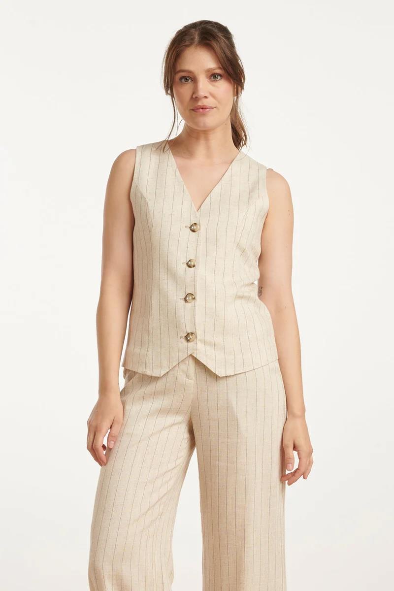 Smashed Lemon Smashed Lemon Gilet 25128 Beige 1