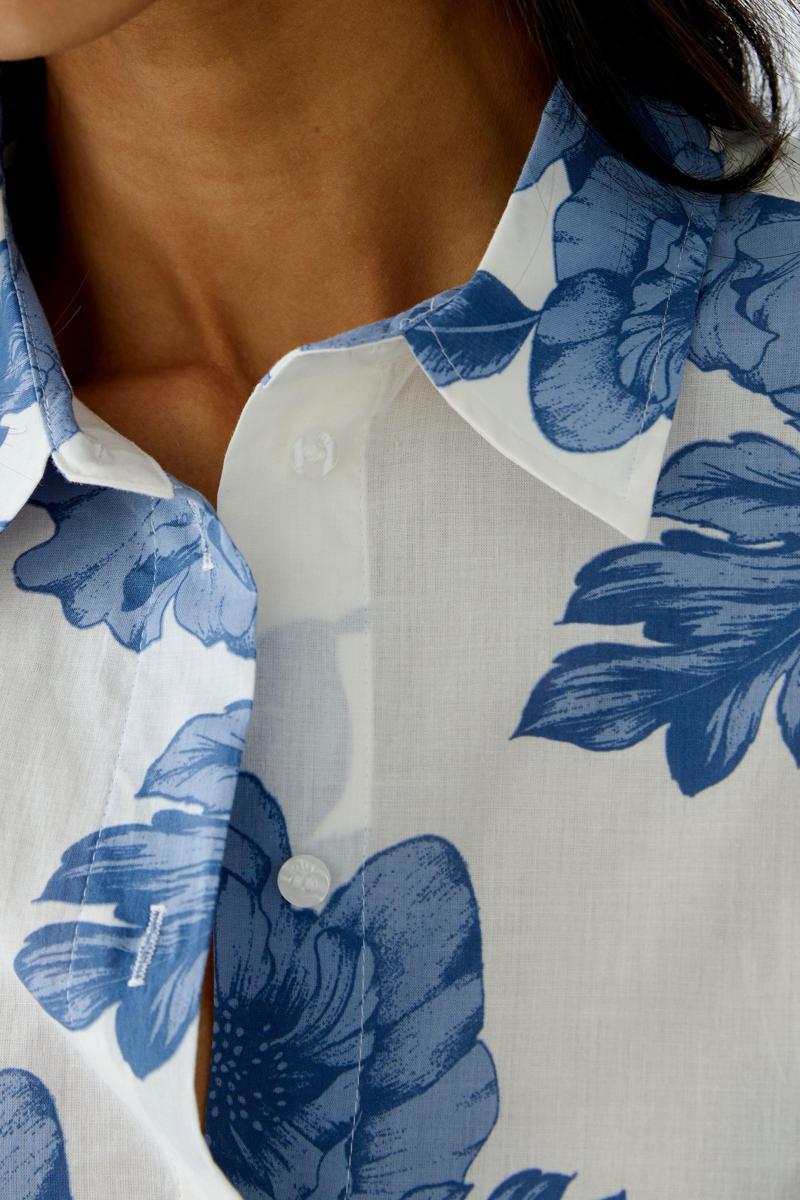 Oui Oui Blouse 0092934 Blauw 5