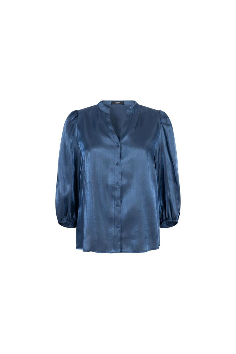Jansen Amsterdam Blouse BO W25 Blauw 2