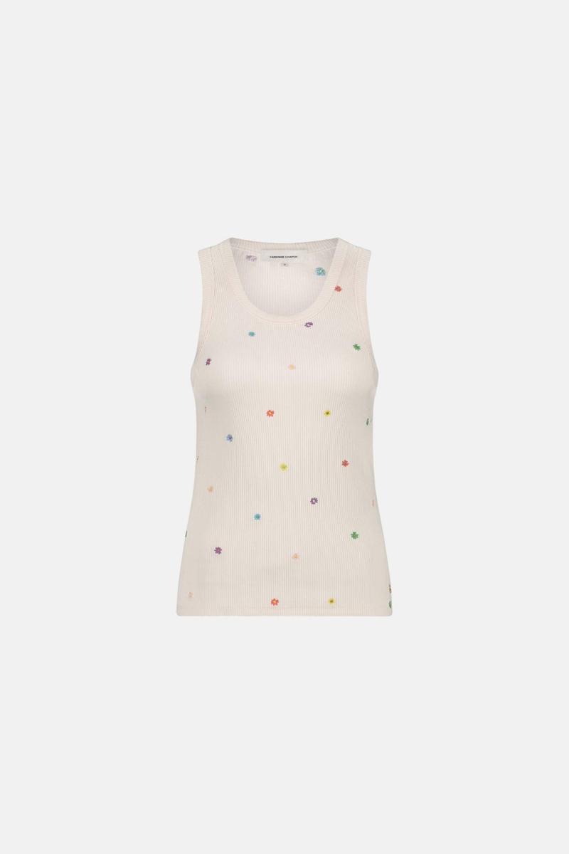 Fabienne Chapot Fabienne Chapot Top Tanja Jersey Embr Wolwit 2