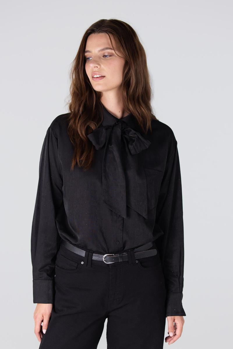 Jansen Amsterdam Blouse ESS W25.4 Zwart 2