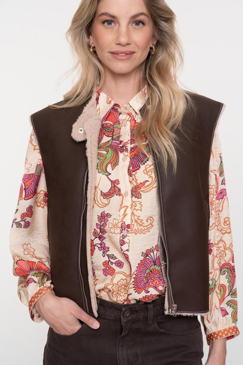 Geisha Gilet 55847-19 Bruin 2