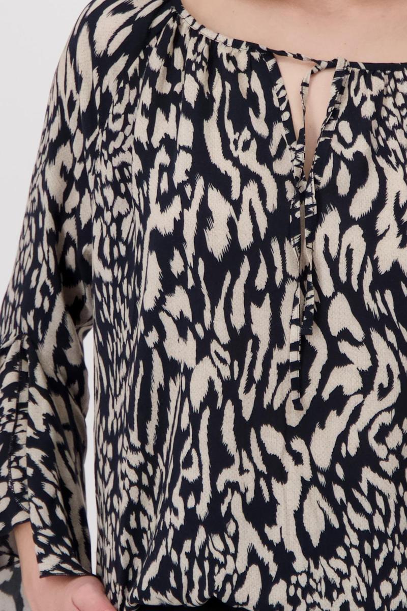 Monari Monari Blouse 409718 Zwart-Wit 6