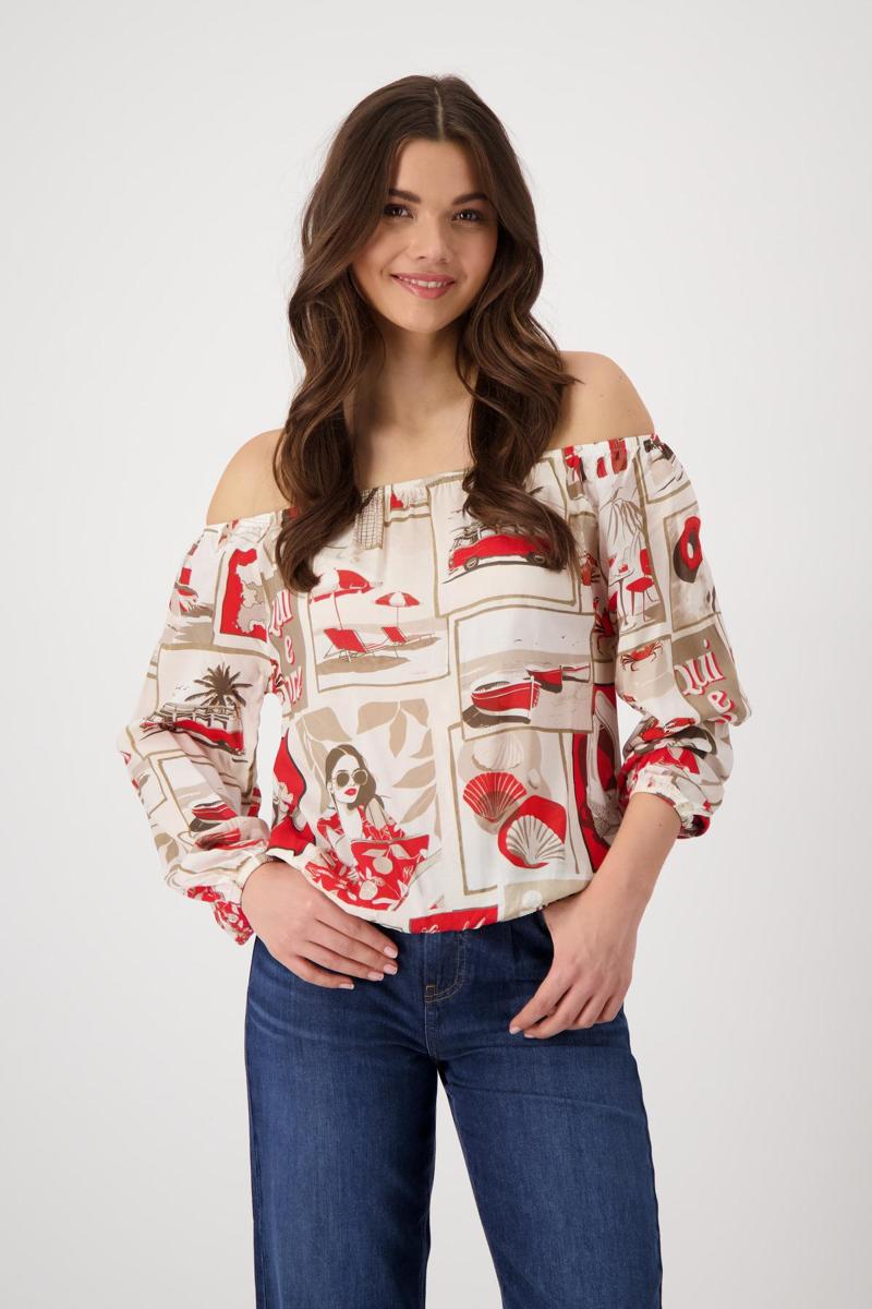 Monari Monari Blouse 409694 Rood 1
