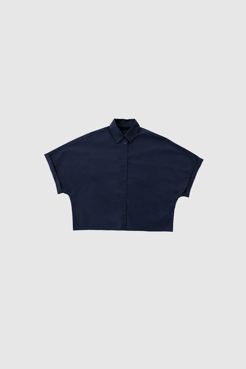 WithBlack Blouse Quin Batsleeve Blauw 2
