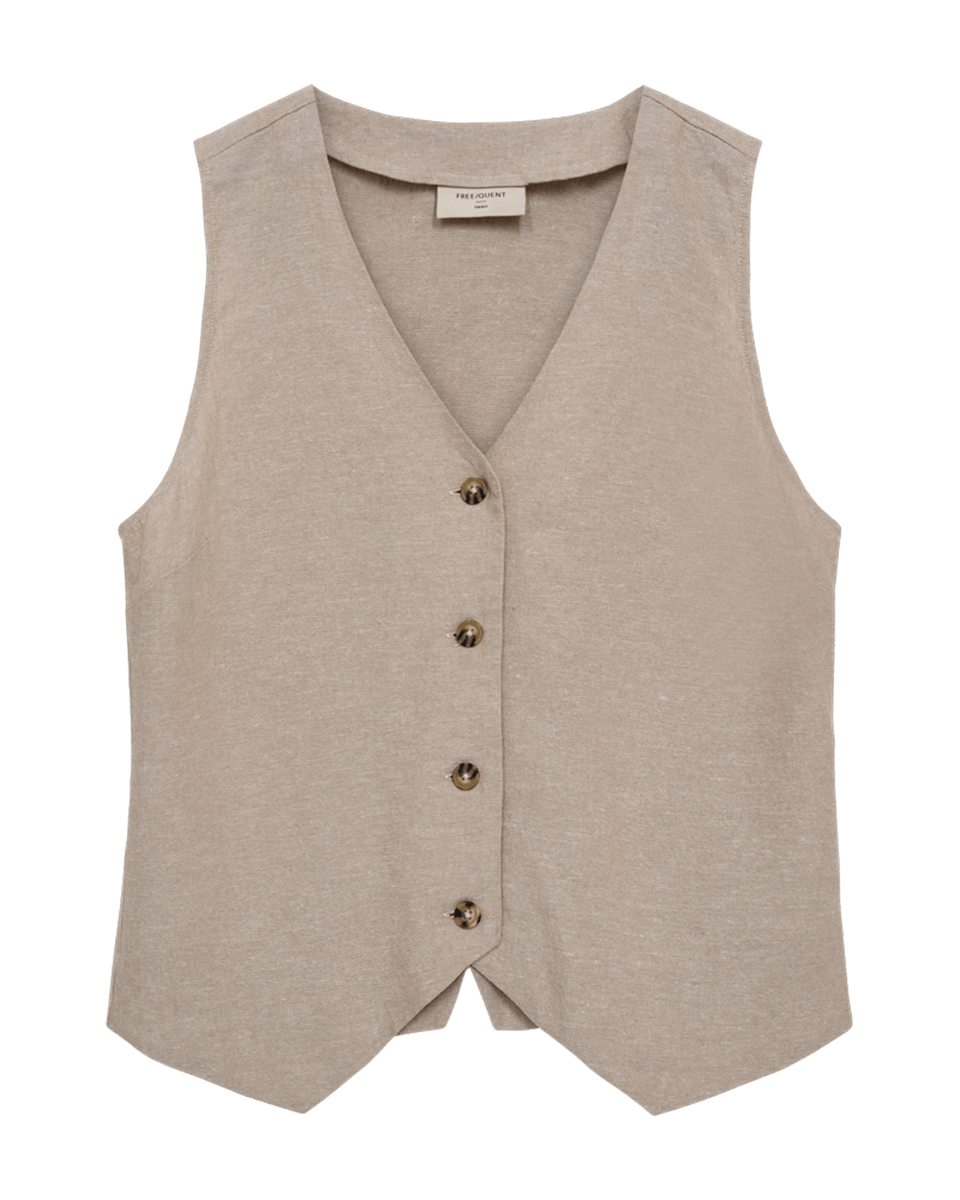 Freequent Freequent Gilet Lava Zand 2