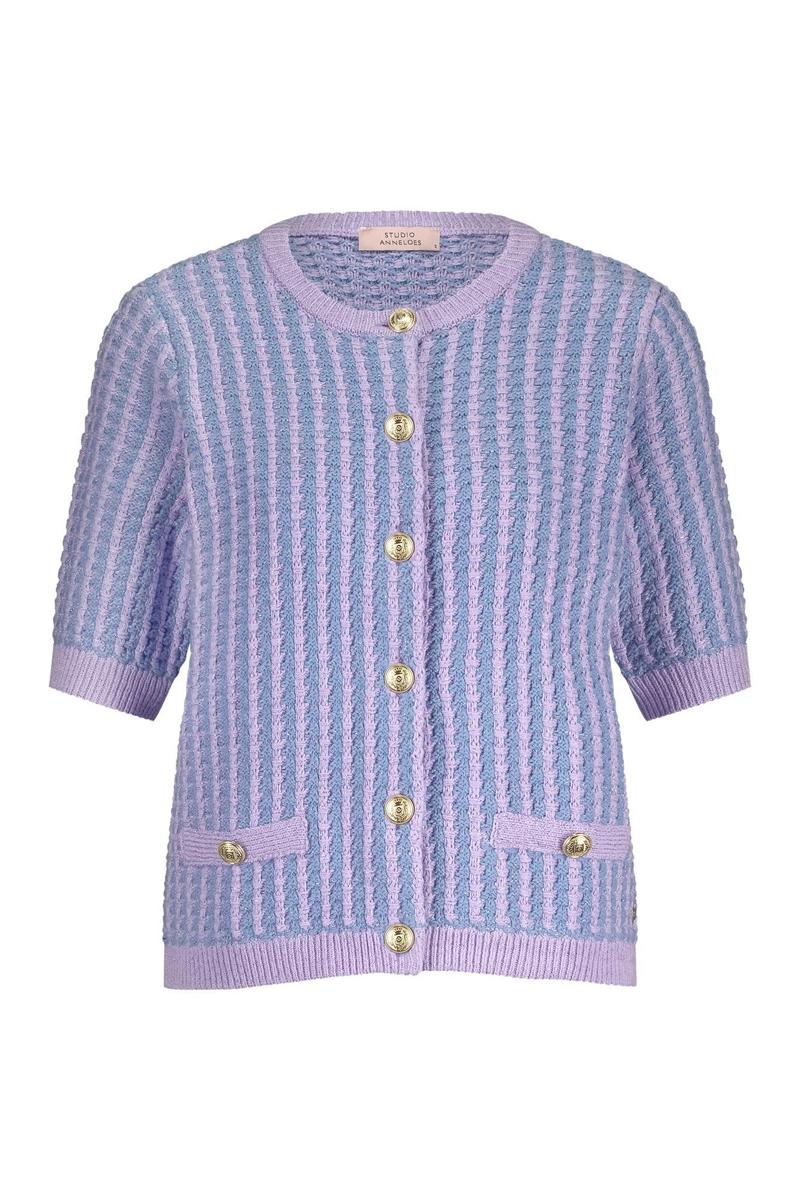 Studio Anneloes Studio Anneloes Vest Chance cardigan Paars 1