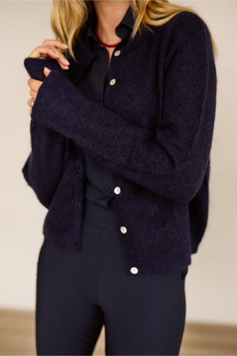 Studio Anneloes Vest Bibi mohair cardi Blauw 3