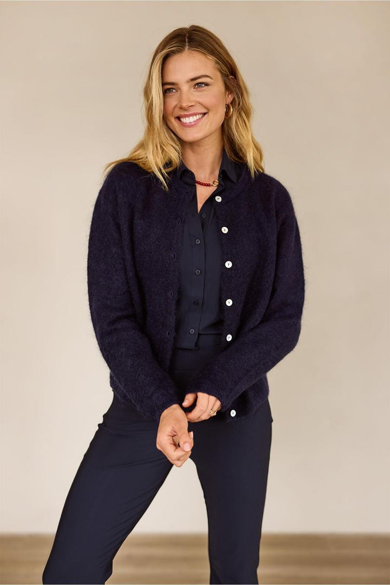 Studio Anneloes Vest Bibi mohair cardi Blauw 4