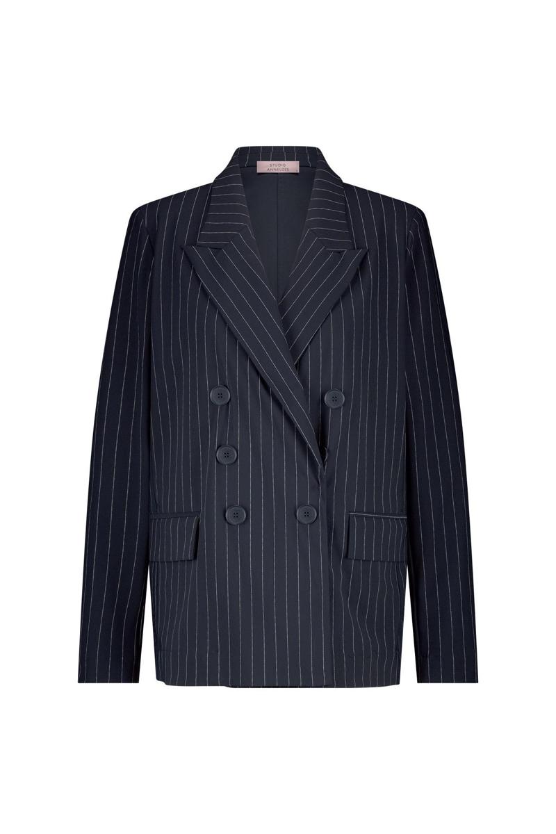 Studio Anneloes Studio Anneloes Blazer Avalon pinstripe Blauw 1