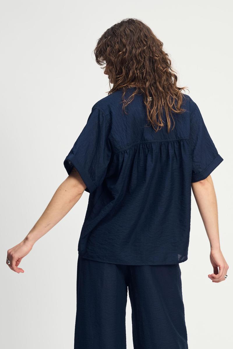 POM Amsterdam POM Amsterdam Blouse SP9141 Blauw 3