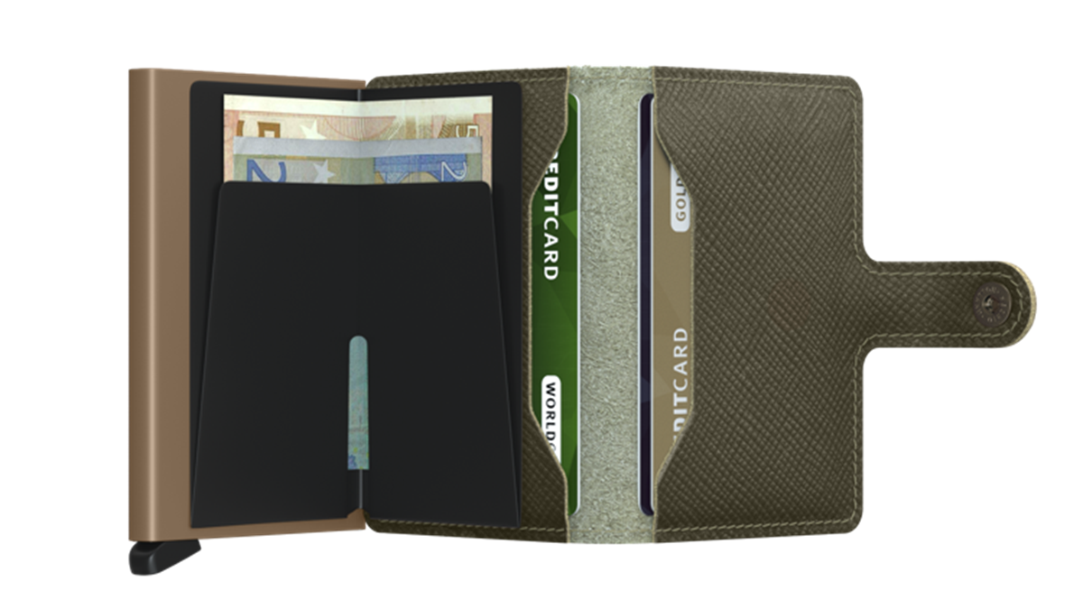Secrid Secrid Miniwallet Saffiano Olive Groen 2
