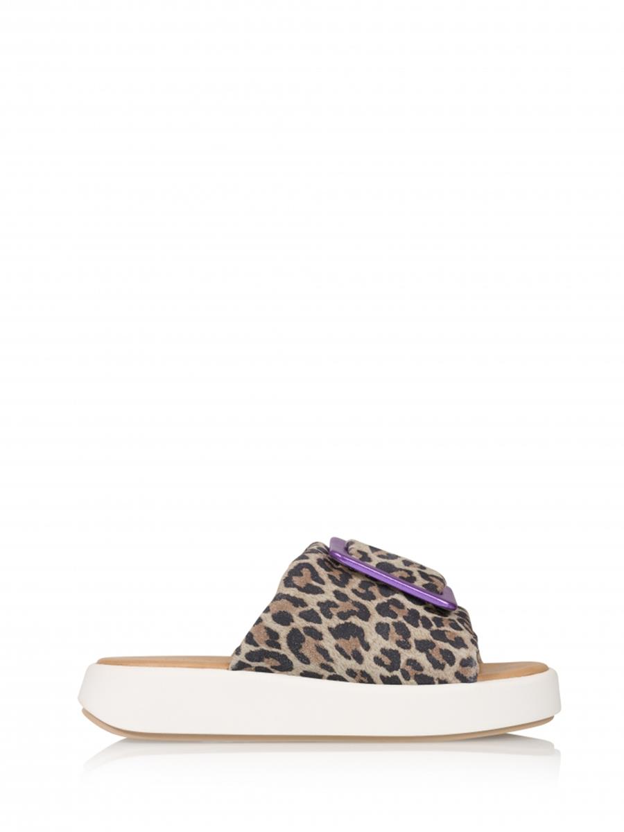 DWRS DWRS Sandalen Fogo Leopard Beige 1