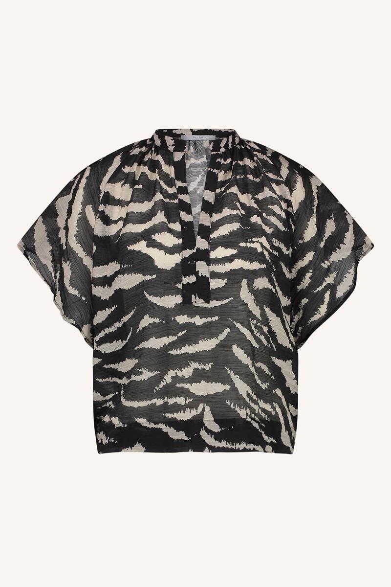 By-Bar By-Bar Blouse Vina Zebra Grijs 2