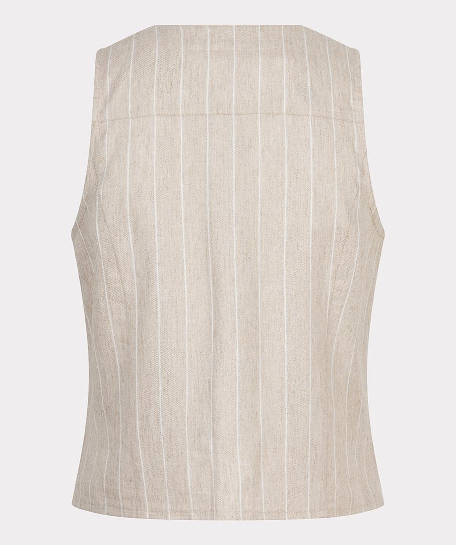 EsQualo EsQualo Gilet SP25.17006 Beige 3