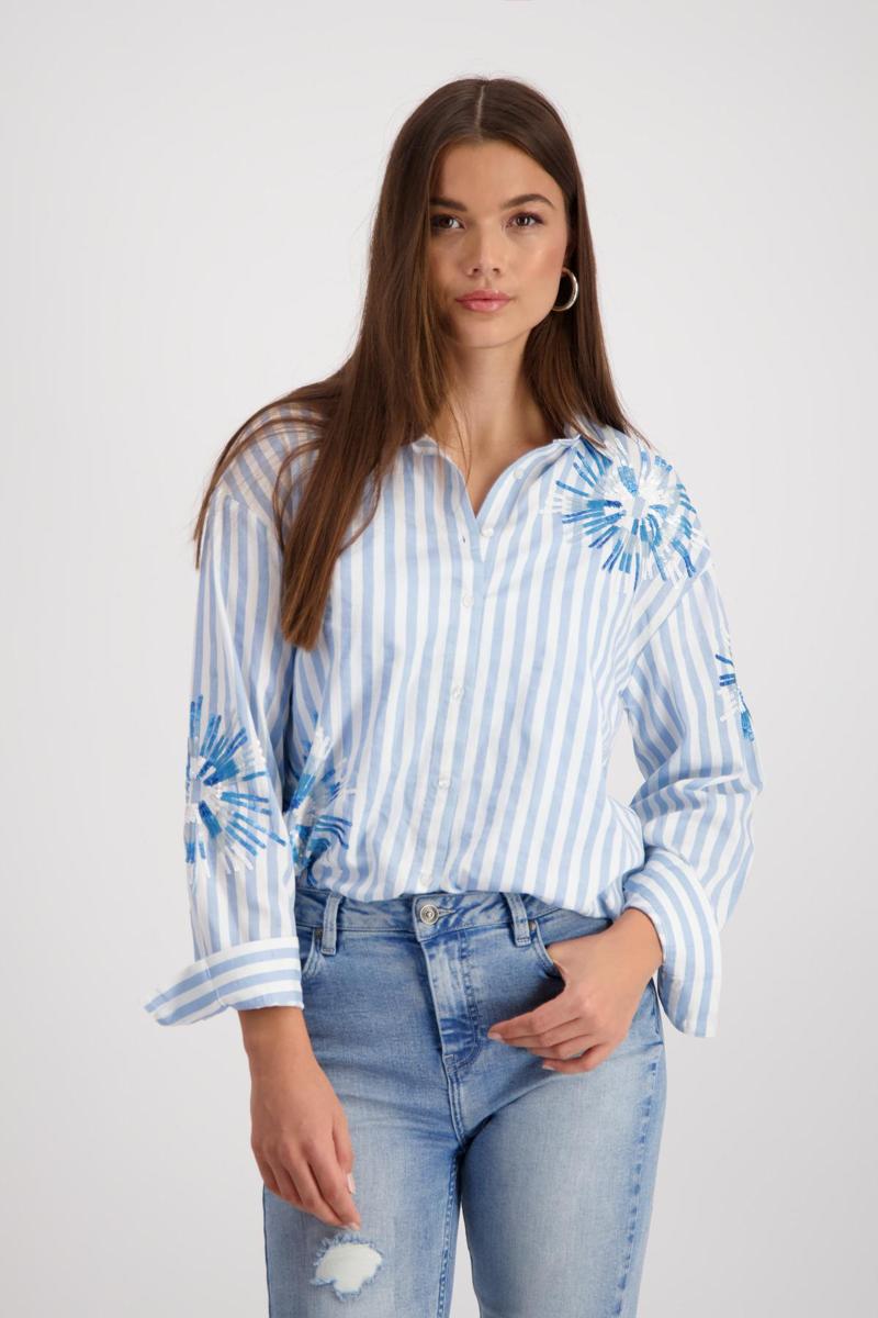 Monari Monari Blouse 409145 Blauw 1