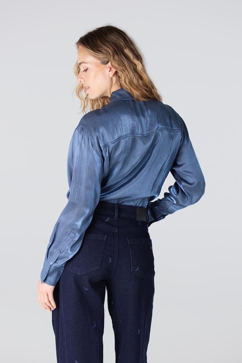 Jansen Amsterdam Blouse BISA W25 Blauw 6