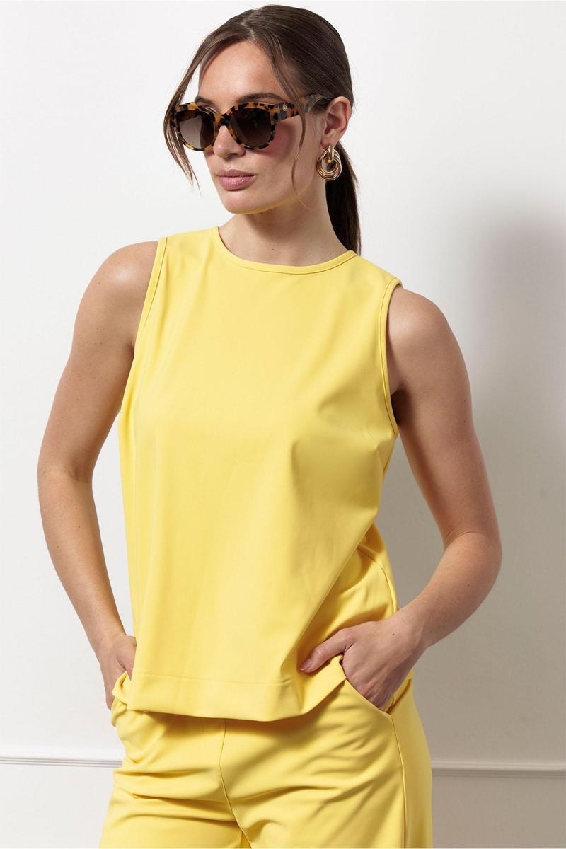 Studio Anneloes Studio Anneloes Top Ebony bonded top Geel  3
