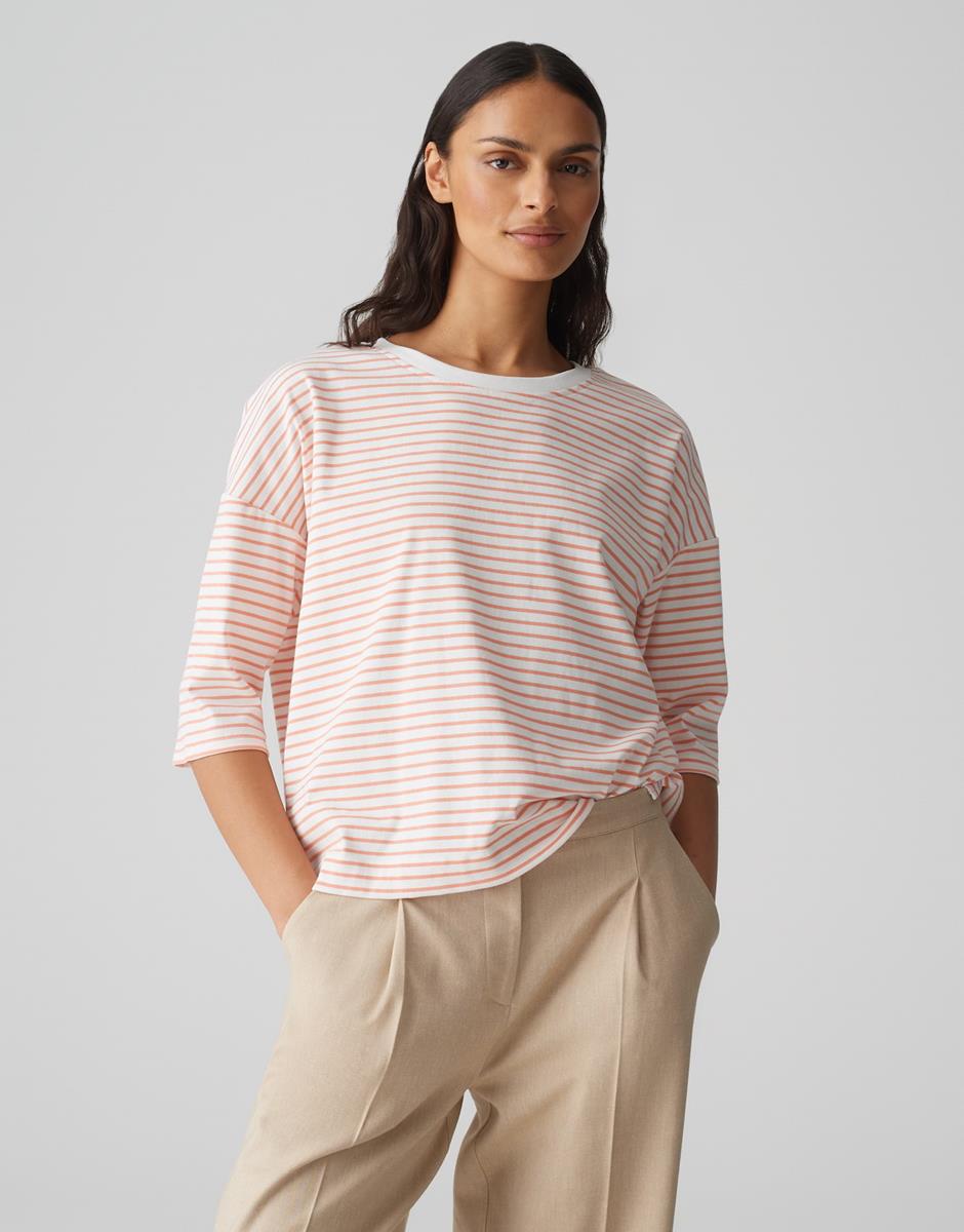 OPUS OPUS T-Shirt Seifen Preppy Oranje 1
