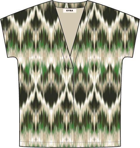 KYRA KYRA Blouse Faded Ronina-s25 Groen 1