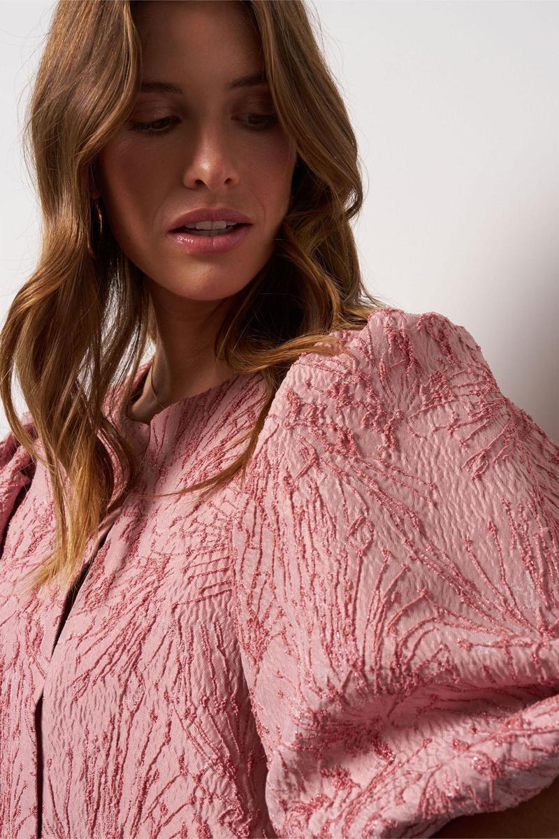 Studio Anneloes Blouse Hanne jacquard ja Roze 4