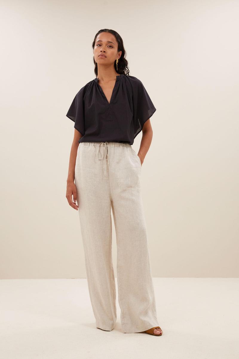 By-Bar By-Bar Pantalon Basil Linen Pants Beige 2