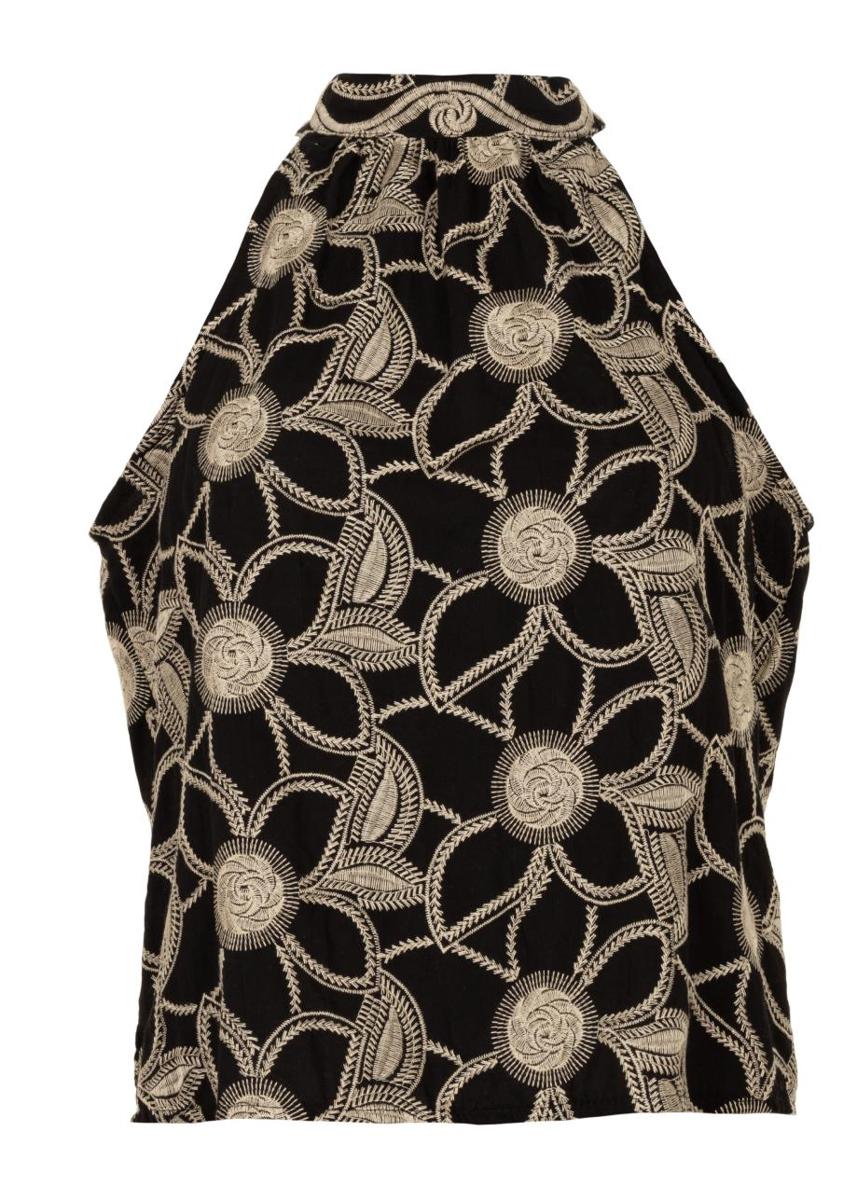 Freebird Freebird Blouse Tatum Wv-Flower-E Zwart 1