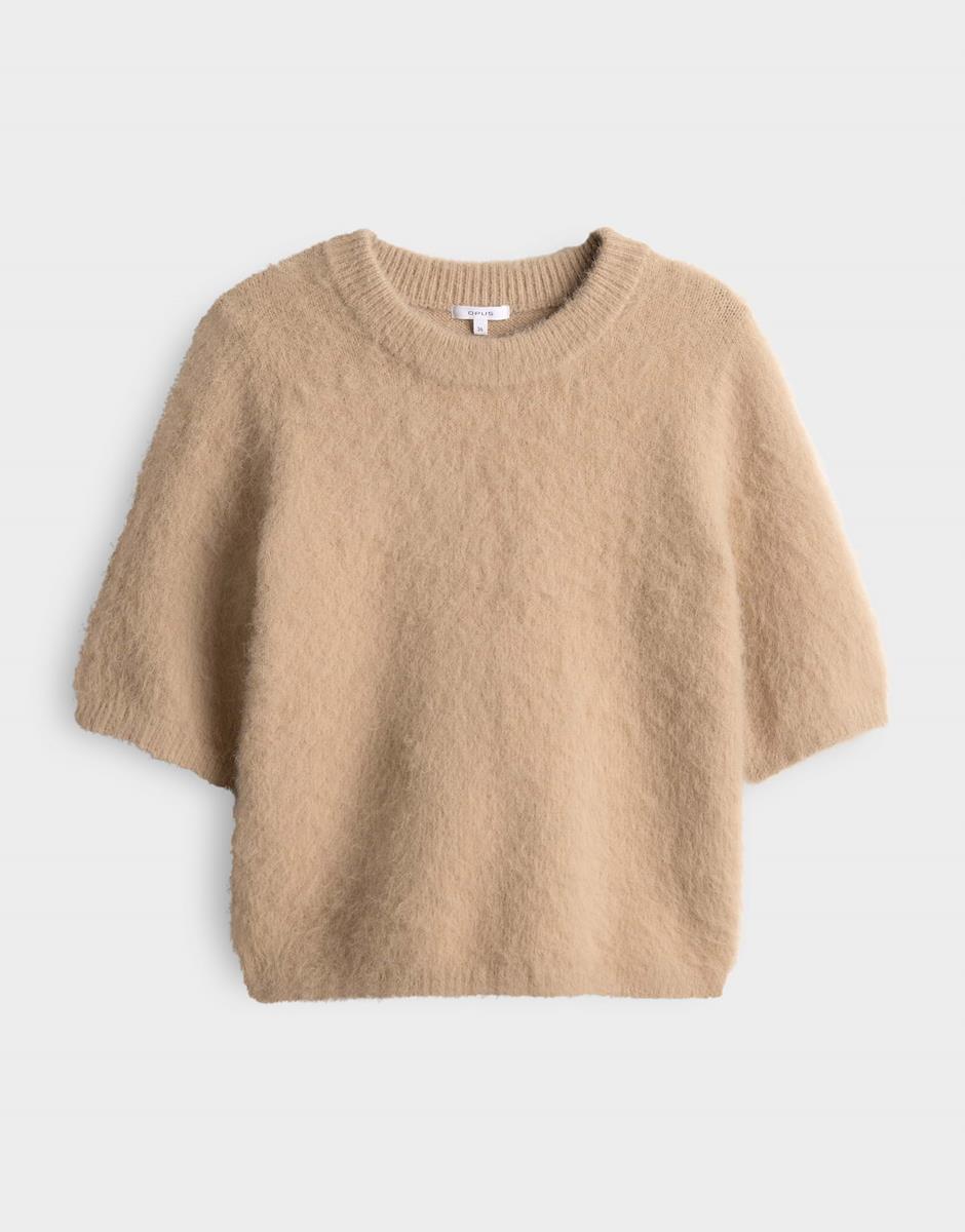 OPUS Trui Plaush Beige 2