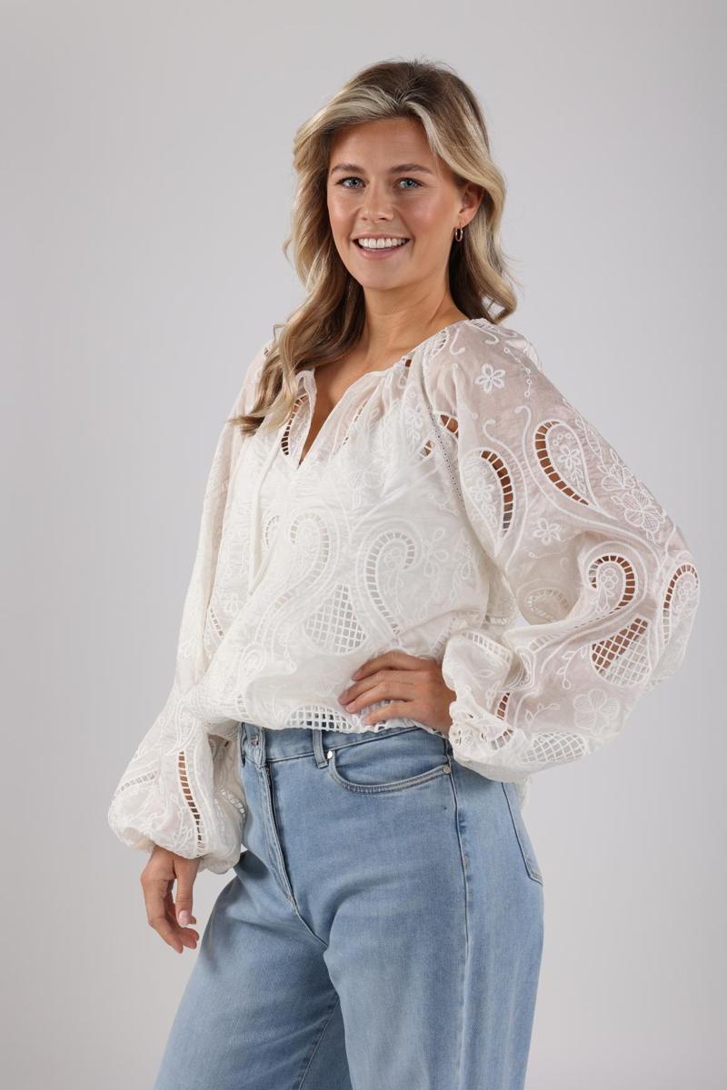 NUKUS NUKUS Blouse NKS01024 Wolwit 5