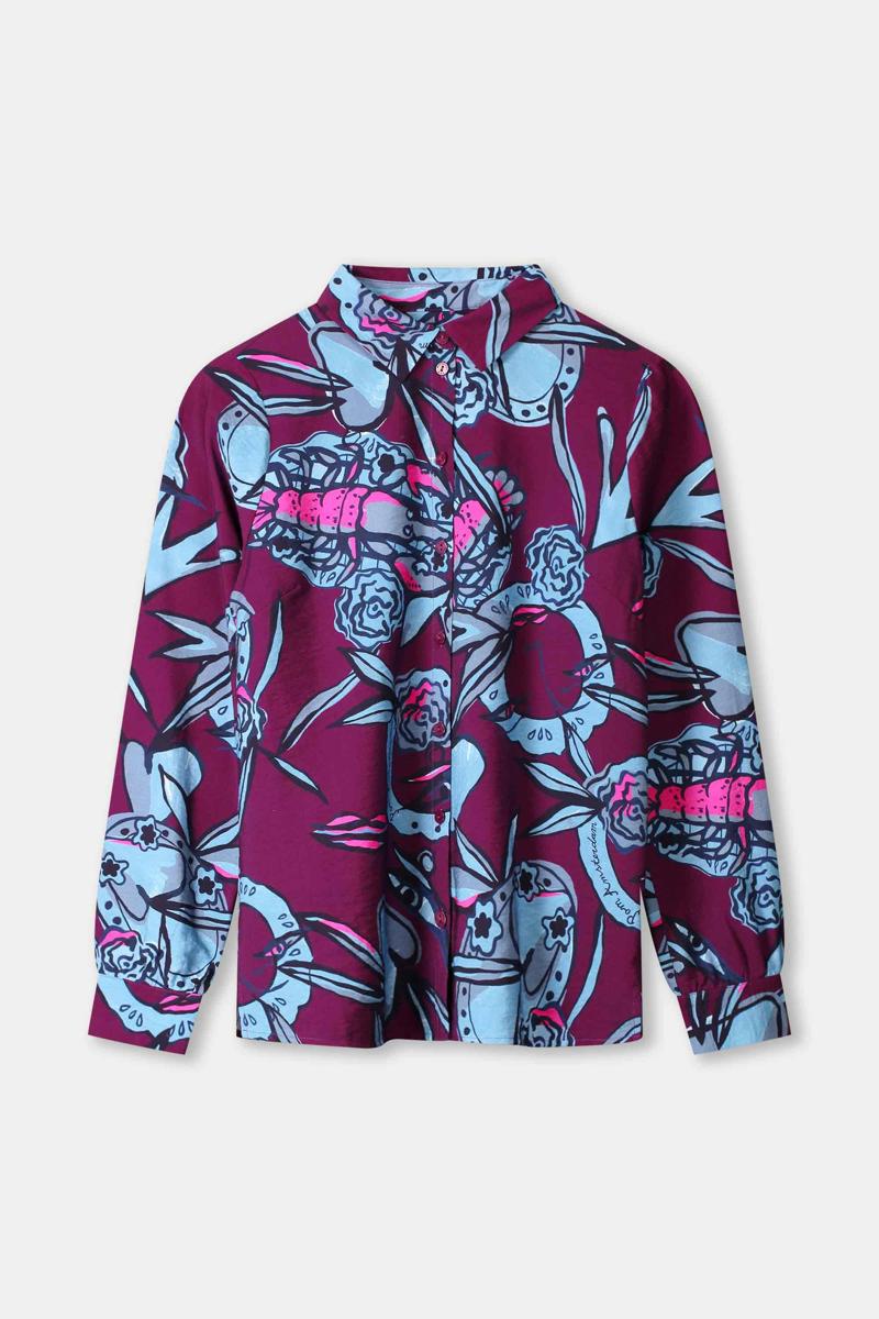 POM Amsterdam Blouse SP9340 Paars 3