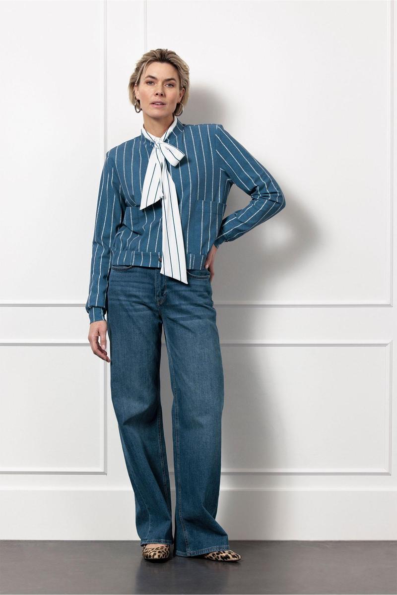 Studio Anneloes Studio Anneloes Blazer Benny pinstripe j Blauw 3