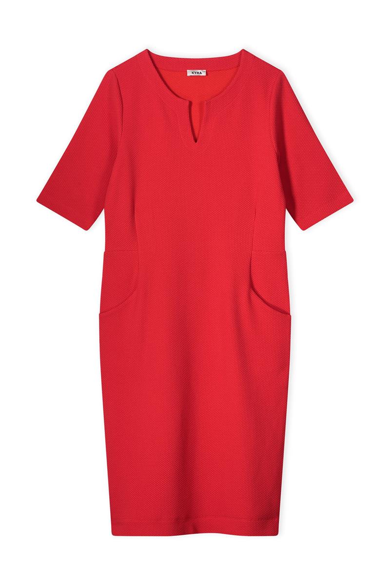 KYRA KYRA Jurk Solid Jantina-s25 Rood 1