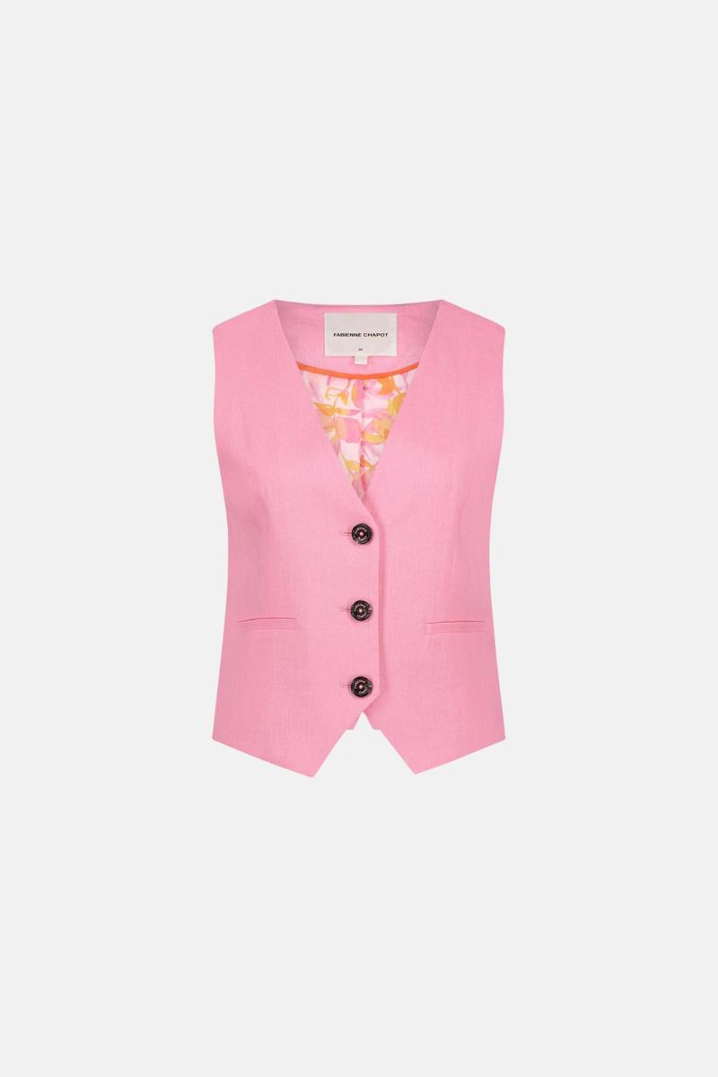 Fabienne Chapot Fabienne Chapot Gilet Gigi Gilet Roze 2