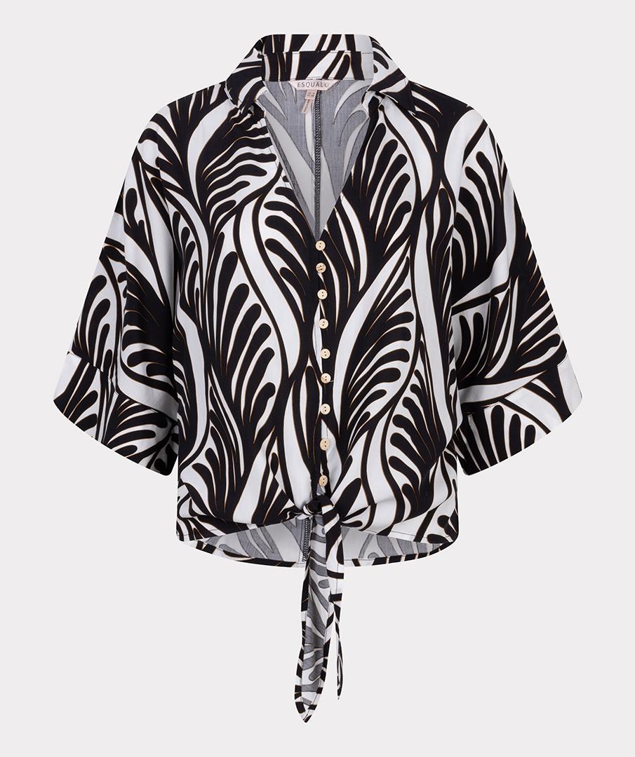 EsQualo EsQualo Blouse HS25.14209 Zwart 1