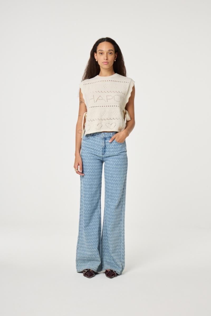 Fabienne Chapot Jeans Thea Wide Leg Blauw 1