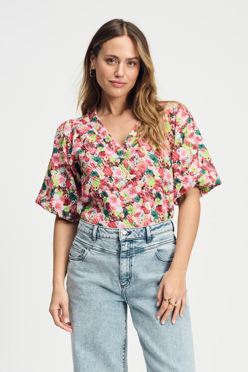POM Amsterdam POM Amsterdam Blouse SP9077 Rood 2