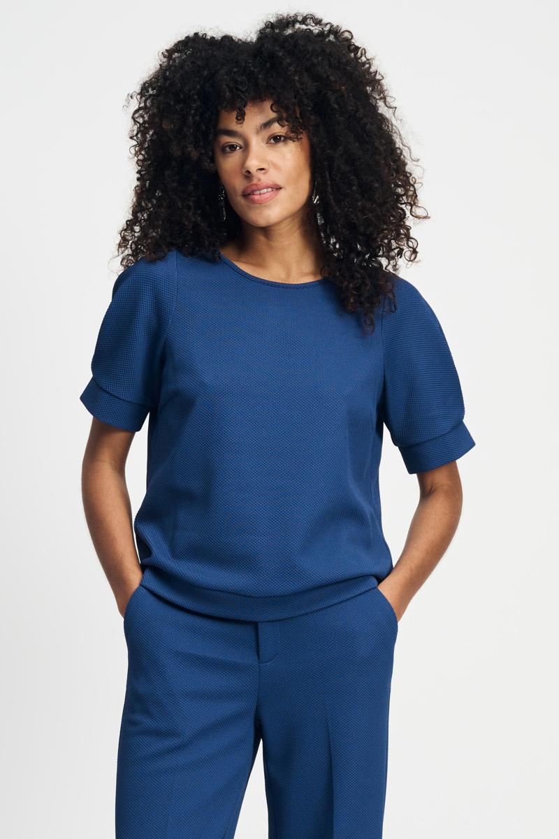 POM Amsterdam POM Amsterdam Blouse SP9040 Blauw 2