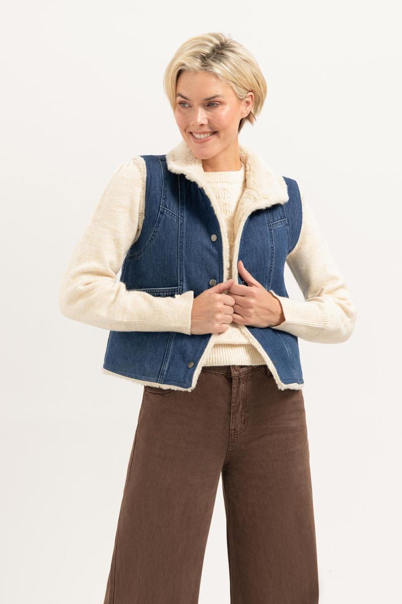 Florèz Gilet Teddy CR0321 Blauw 1