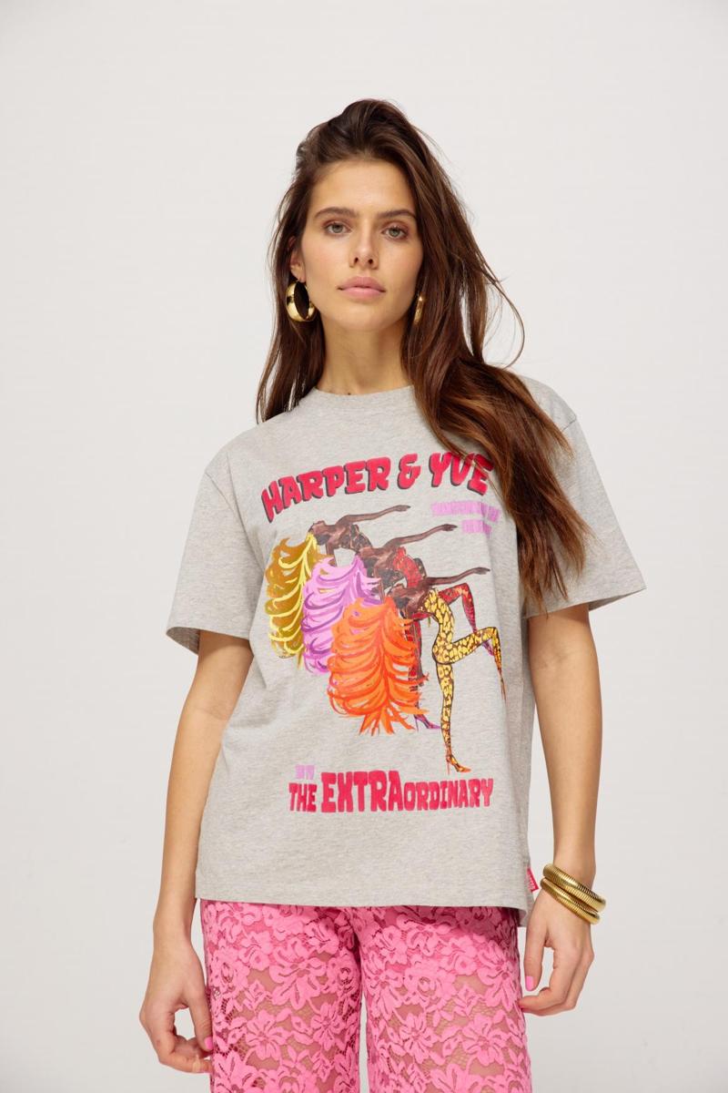 Harper & Yve Harper & Yve T-Shirt SS25Y303 Grijs 1