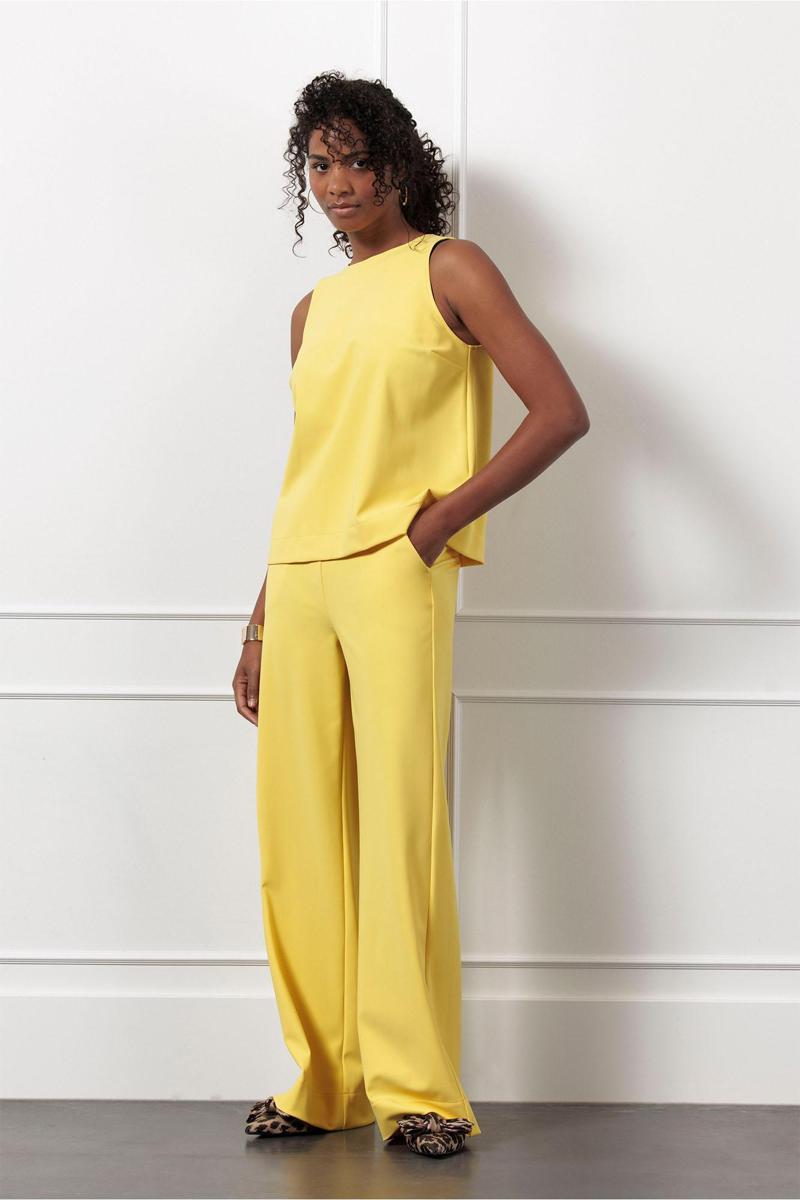 Studio Anneloes Studio Anneloes Pantalon Lexie bonded trou Geel  4