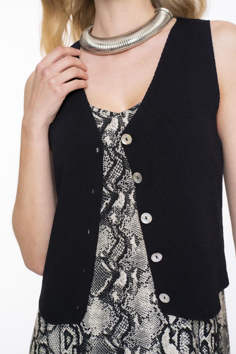 Geisha Geisha Gilet 54338-70 Zwart 4