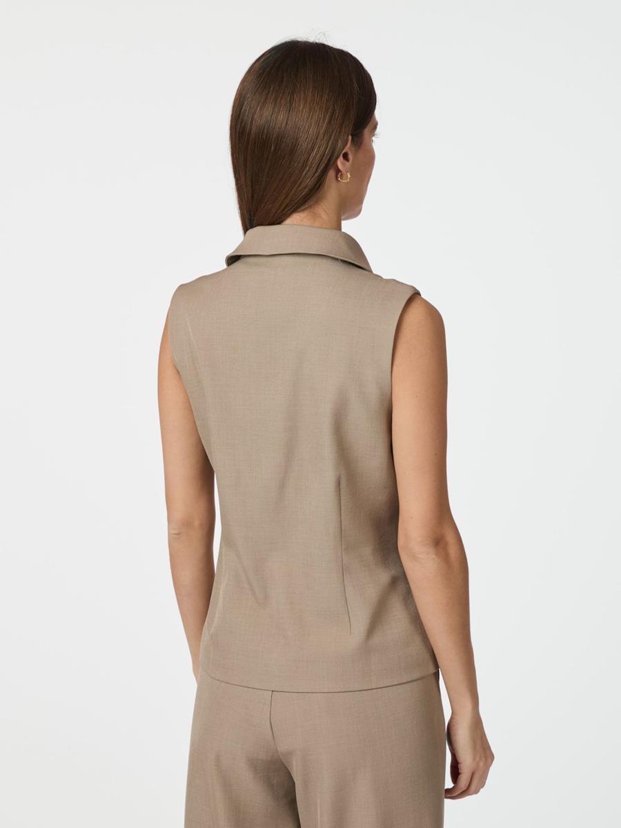 Neo Noir Neo Noir Gilet Annabella Taupe 3