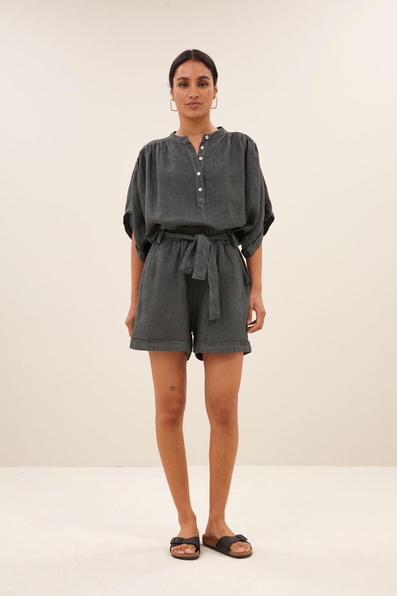 By-Bar By-Bar Short June Linen Short Grijs 1