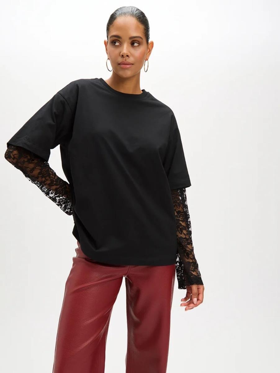 Refined Department T-Shirt Teddy Zwart 1