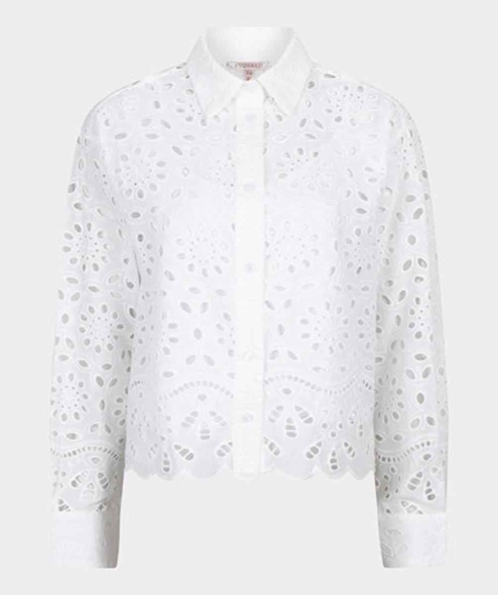 EsQualo EsQualo Blouse SP25.28000 Off-White 1