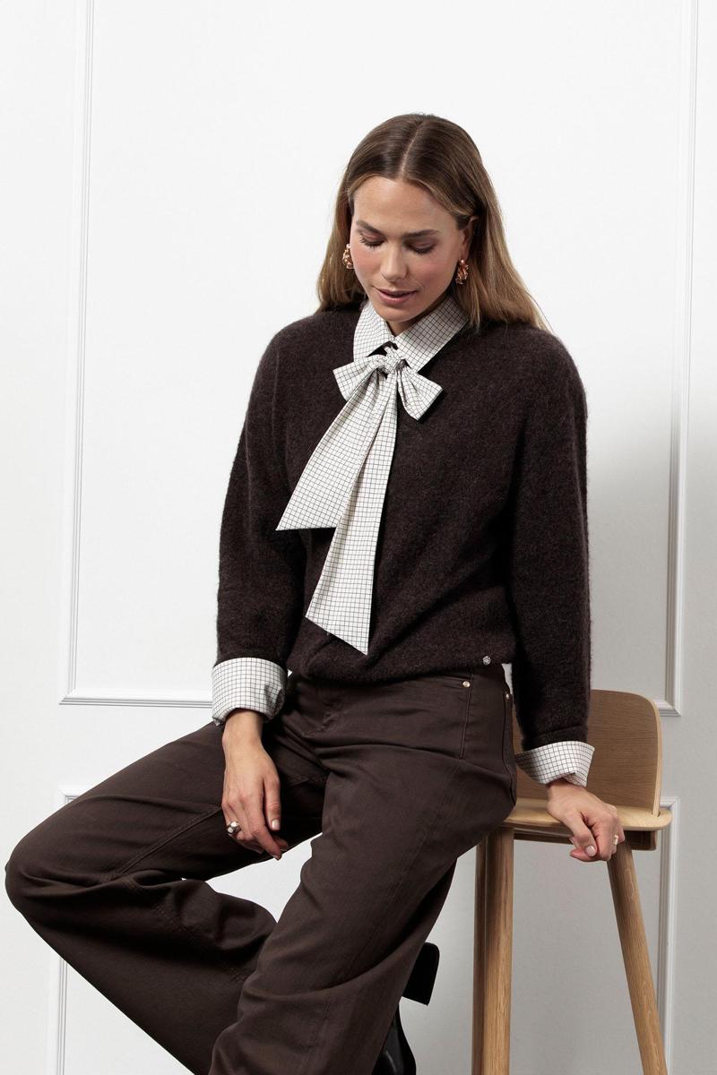 Studio Anneloes Vest Bibi mohair cardi Bruin 6