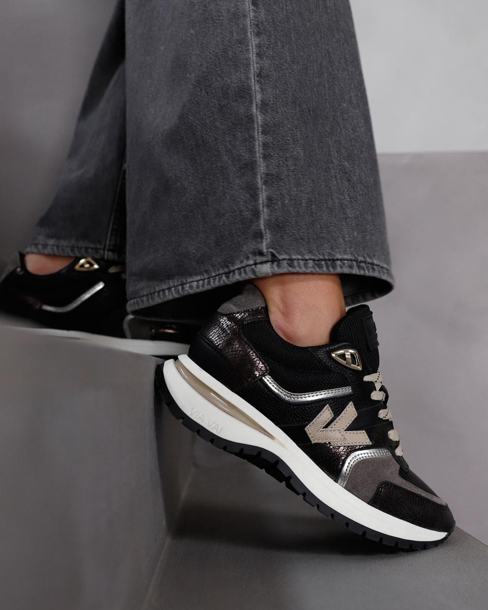 Via Vai Sneakers 62329 Zwart 5