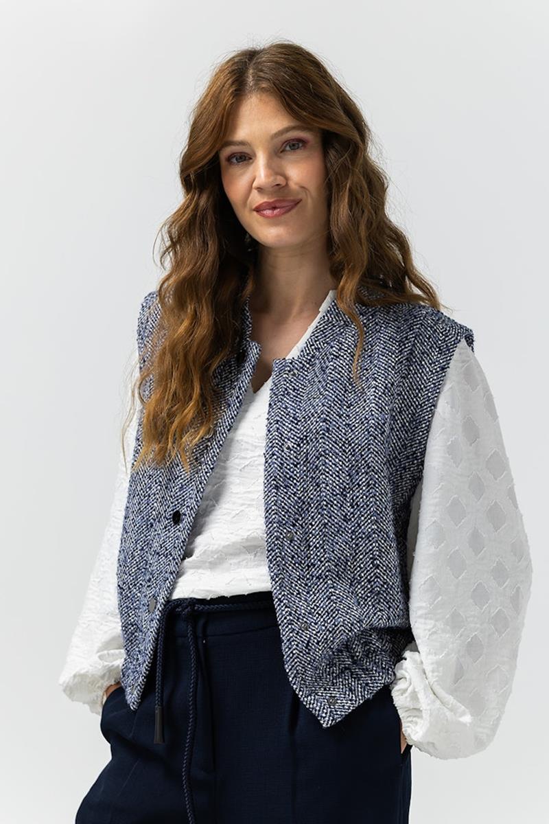 Label DOT Gilet Dagmar Blauw 1