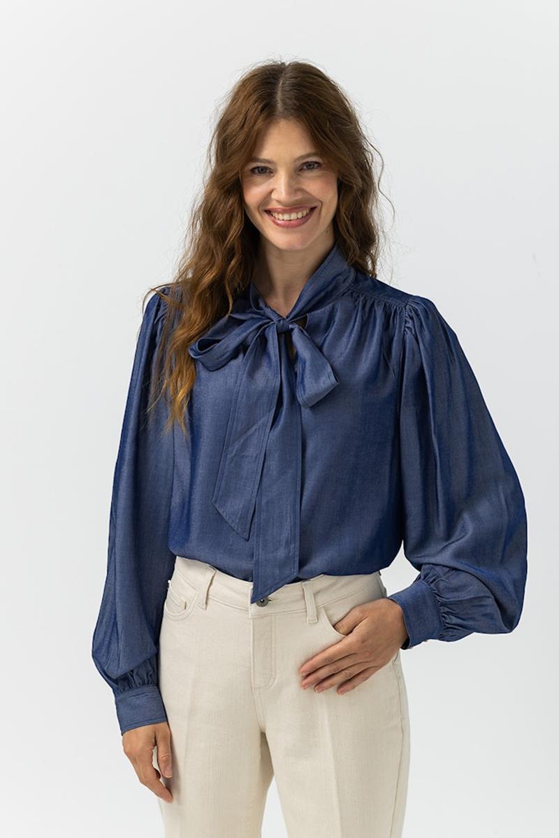Label DOT Blouse Aisha Blauw 1