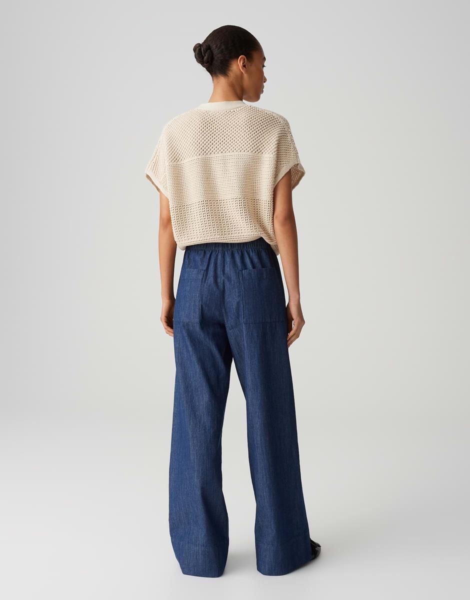 OPUS Pantalon Melane Denim Blauw 3